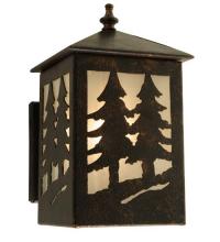 5.75" Wide Twin Spruce Trees Wall Sconce