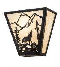 Meyda Blue 243392 - 13" Wide Wolf on the Loose Wall Sconce