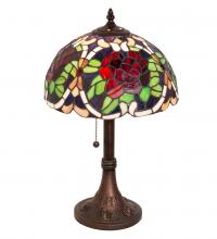 17" High Renaissance Rose Accent Lamp