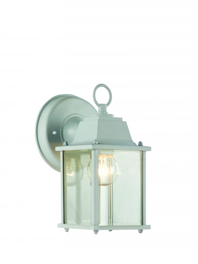 Patrician 1-Light, Ring Top ,Clear Glass Open Base Square Wall Lantern
