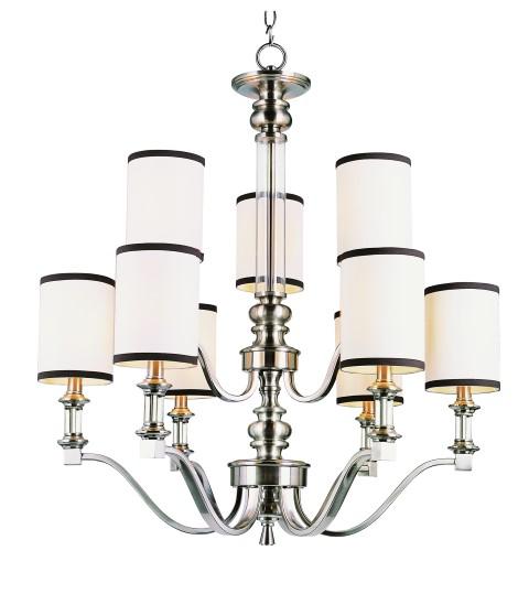 9lt 2 Tier Chandelier W Shades Lhtm, 2 Tier Chandelier With Shades