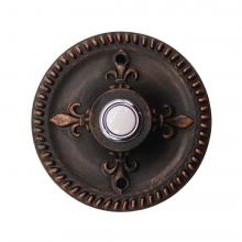 Doorbell Button - Round - Fleur-de-lis-RB