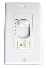 Fan Control - White Slider with On/Off Light Switch